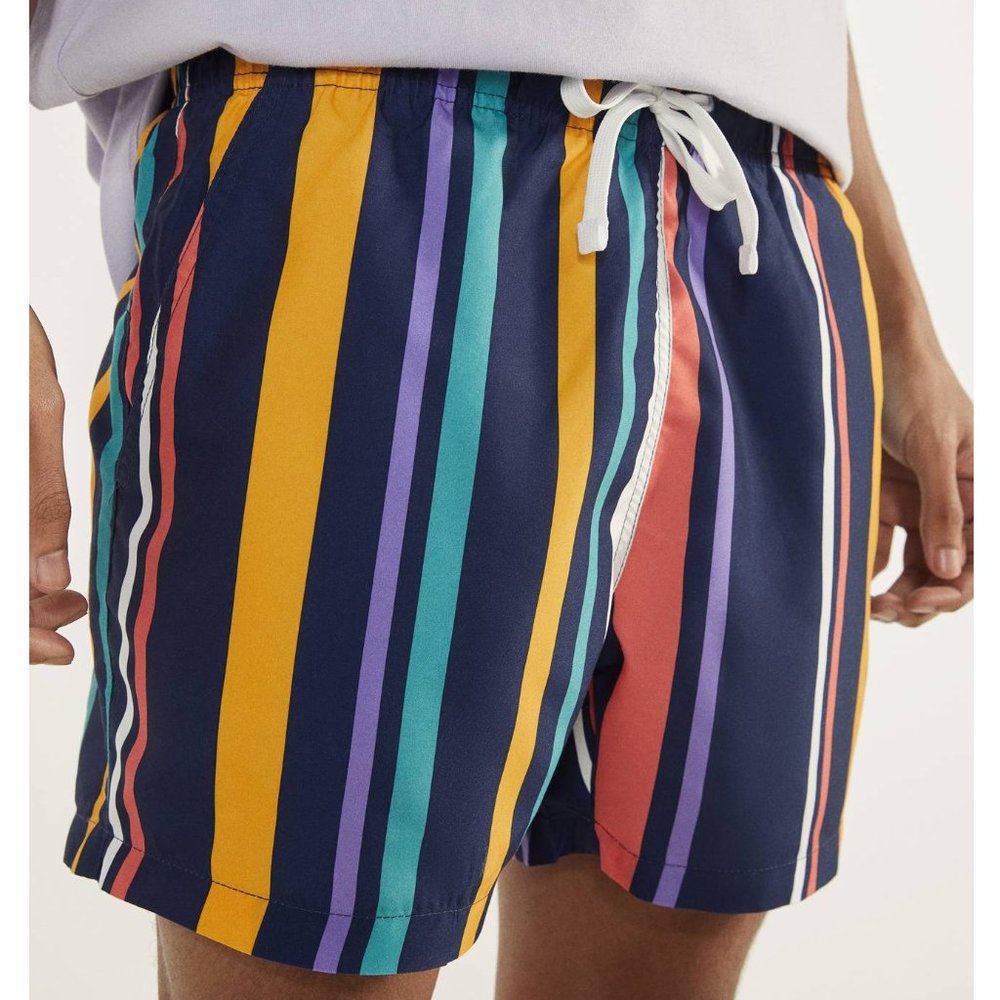 Bershka Printed Swimming Trunks